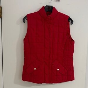 Jones New York Red Quilted Vest